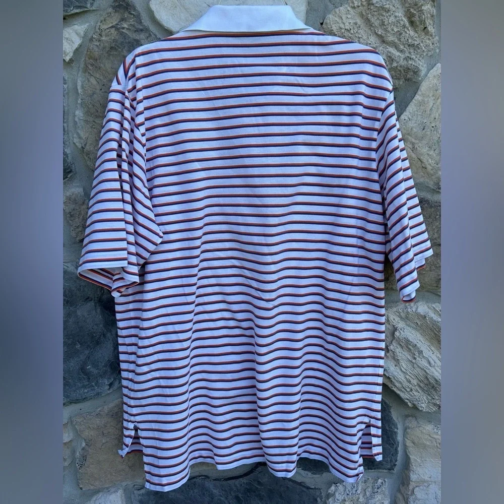 Ralph Lauren Polo Golf Shirt Pima Cotton Sz L Purple Orange Clemson Northwestern